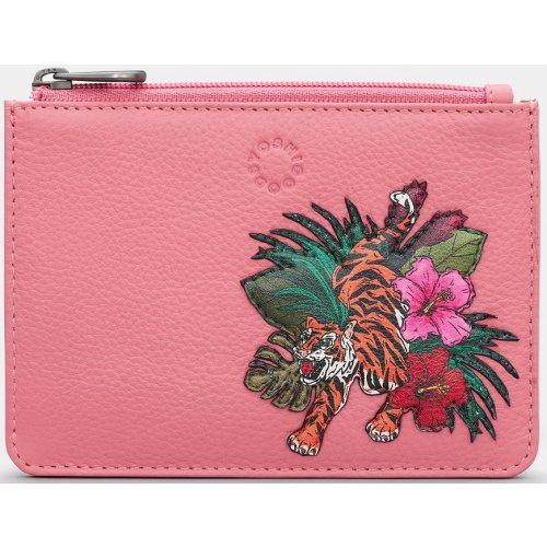 Yoshi Tiger In The Wild Zip Top Leather Purse Y1321 