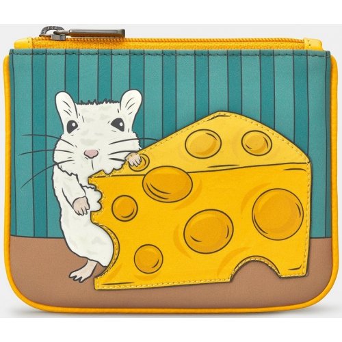 Yoshi Mouse And Cheese Leather Zip Top Purse Y1723