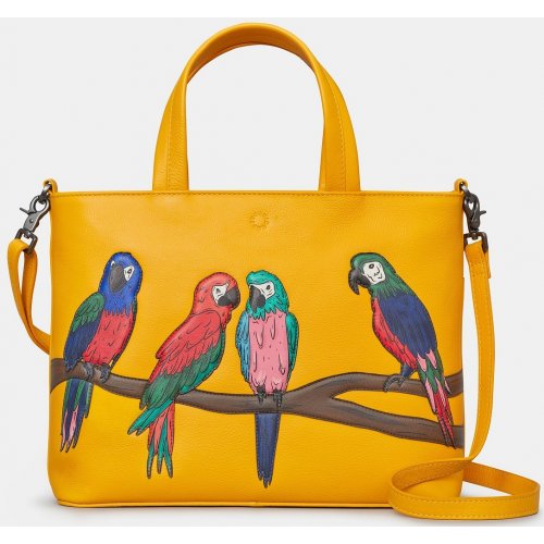 Yoshi Pandemonium Of Parrots Leather Grab Bag Y26