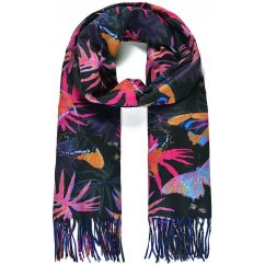 Jewel City Butterfly Print Double-Sided Scarf 9578