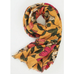 Fable Borrowdale Floral Check Scarf 9544