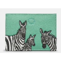 Yoshi Dazzle of Zebras Mint Green Card Holder Y1218