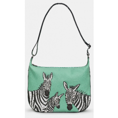 Yoshi Dazzle of Zebras Mint Green Hobo Bag YB241