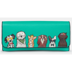 Yoshi Happy Hounds Leather Glasses Case Y4308
