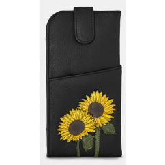 Yoshi Sunflowers Leather Glasses Case Y4508