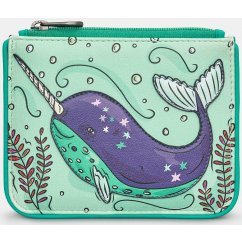 Yoshi Narwhal Leather Zip Top Purse Y1723 