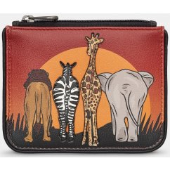 Yoshi Safari Leather Zip Top Purse Y1723